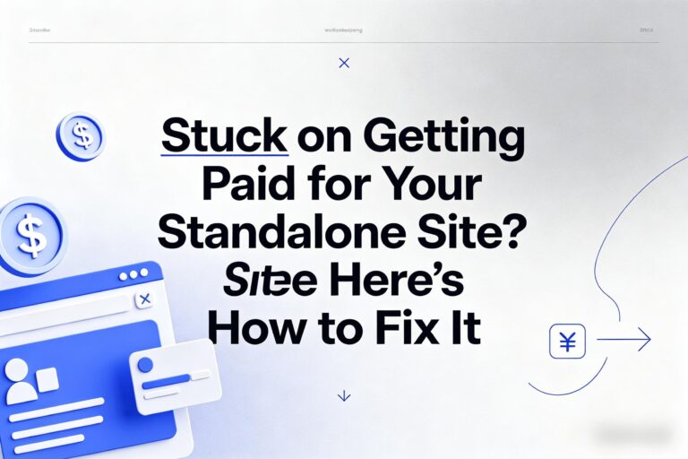 Stuck on Getting Paid for Your Standalone Site? Here’s How to Fix It (No Jargon, Just Real Talk)