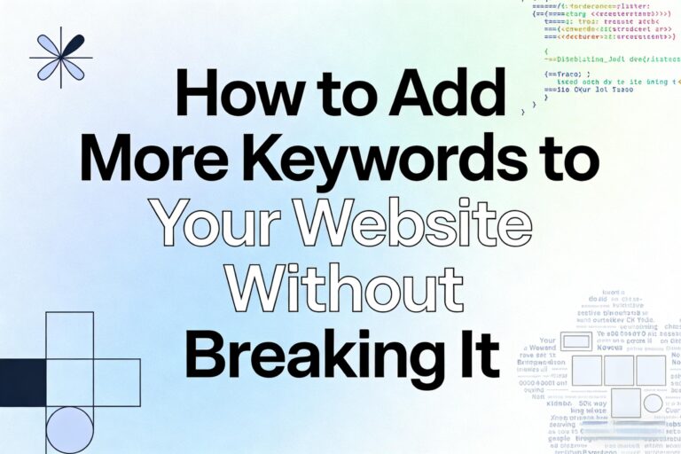 How to Add More Keywords to Your Website Without Breaking It (Or Google’s Rules)