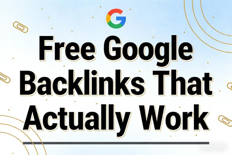Free Google Backlinks That Actually Work(No BS, Just Real Results)